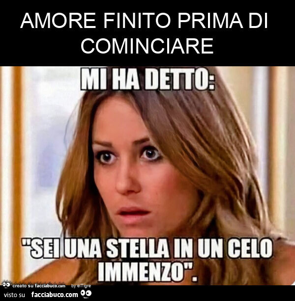 Amore finito prima di cominciare