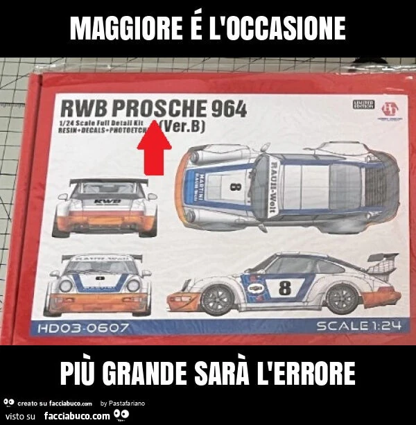 Maggiore é l'occasione più grande sarà l'errore