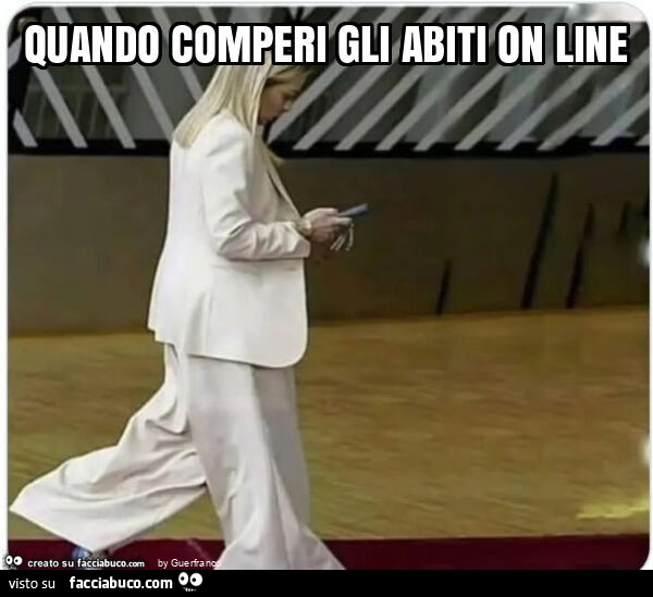 Quando comperi gli abiti on line