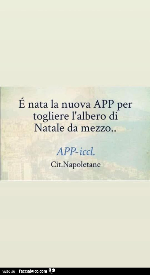 E nata la nuova app per togliere l'albero di natale da mezzo. App-iccl
