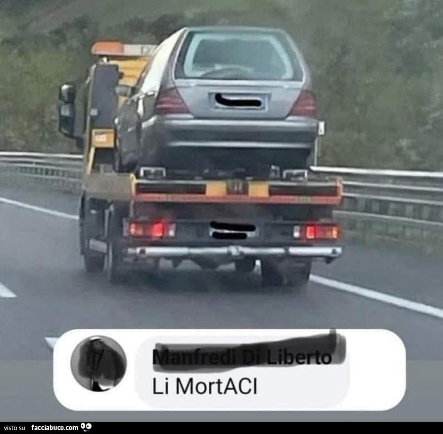 Li mortaci camion acido trasporta carro funebre