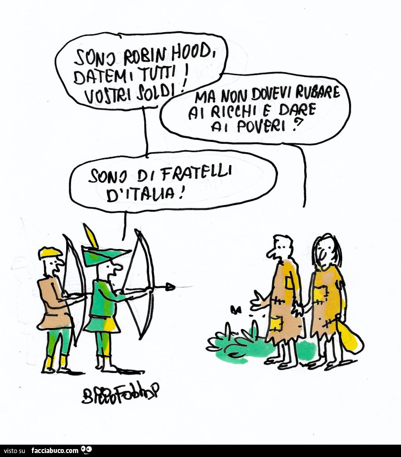 Sono Robin Hood, datemi tutti i vostri soldi