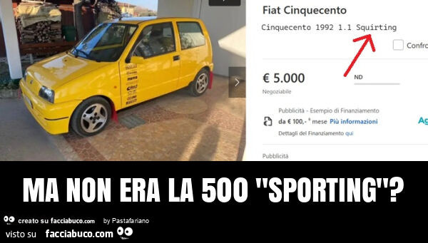 Ma non era la 500 "sporting"?