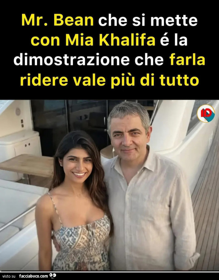 Mr bean che si mette con mia Khalifa è la dimostrazione che farla ridere vale più di tutto