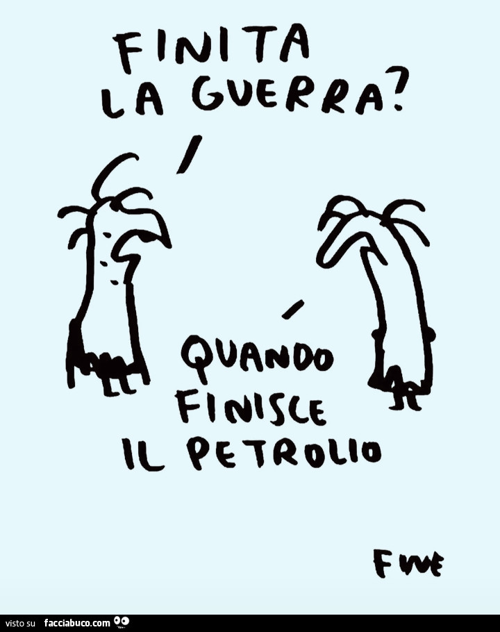 Finita la guerra? Quando finisce il petrolio