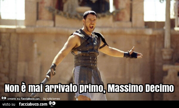 Non è mai arrivato primo, massimo decimo