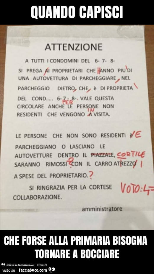 Quando capisci che forse alla primaria bisogna tornare a bocciare
