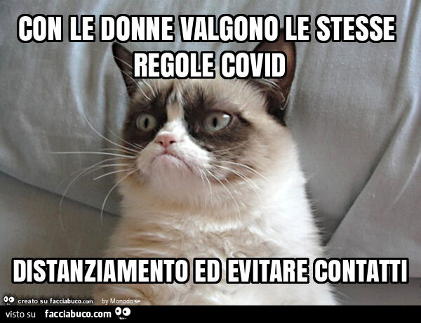 Con le donne valgono le stesse regole covid distanziamento ed evitare contatti