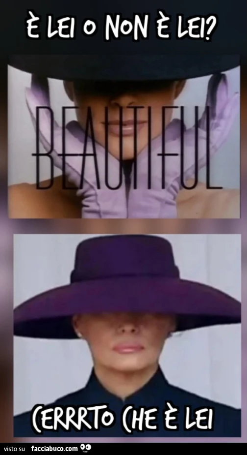 È lei o non è lei Cerrto che è lei melania trump beautiful