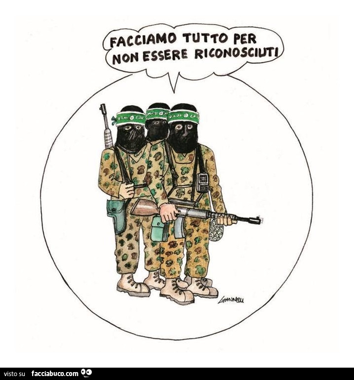 Facciamo tutto per non essere riconosciuti