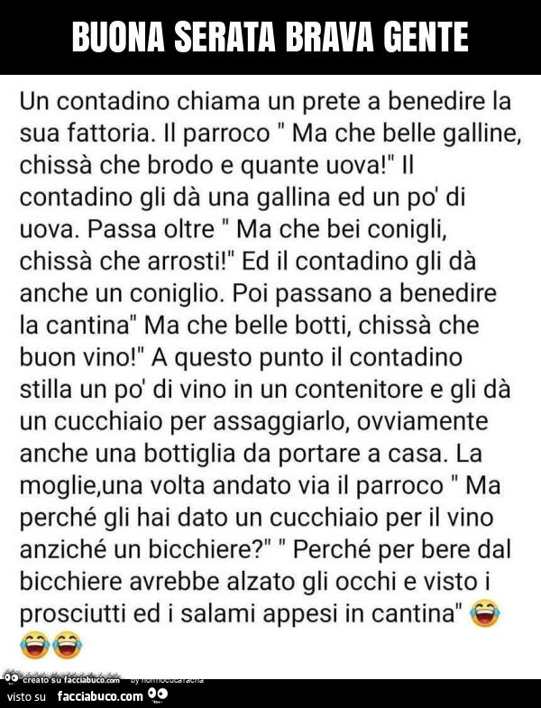 Buona serata brava gente