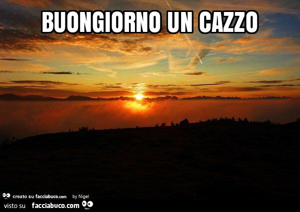 Buongiorno un cazzo