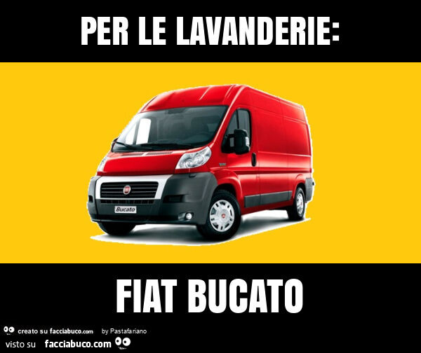 Per le lavanderie: fiat bucato
