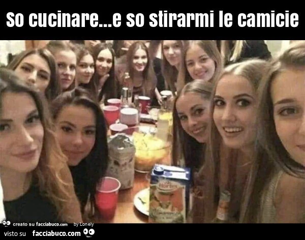 So cucinare… e so stirarmi le camicie