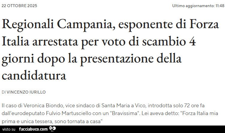 Regionali campania, esponente di forza italia arrestata per voto di scambio