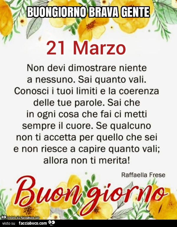 Buongiorno brava gente