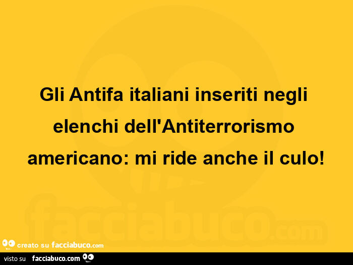 Gli antifa italiani inseriti negli elenchi dell'antiterrorismo americano: mi ride anche il culo