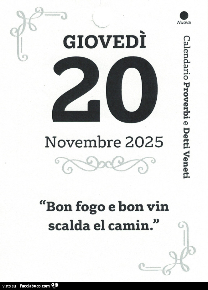 Bon fogo e bon vin scalda el camin