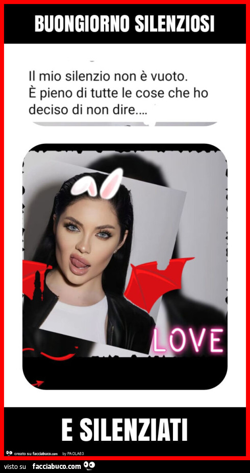 Buongiorno silenziosi e silenziati