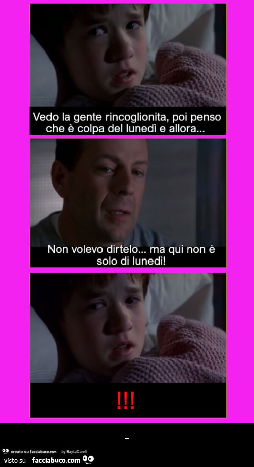 Vedo gente rincoglionita… colpa del lunedì… è così tutti i giorni