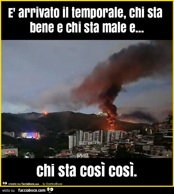 Venezuela: È arrivato il temporale, chi sta bene e chi sta male e&hellip; chi sta così così