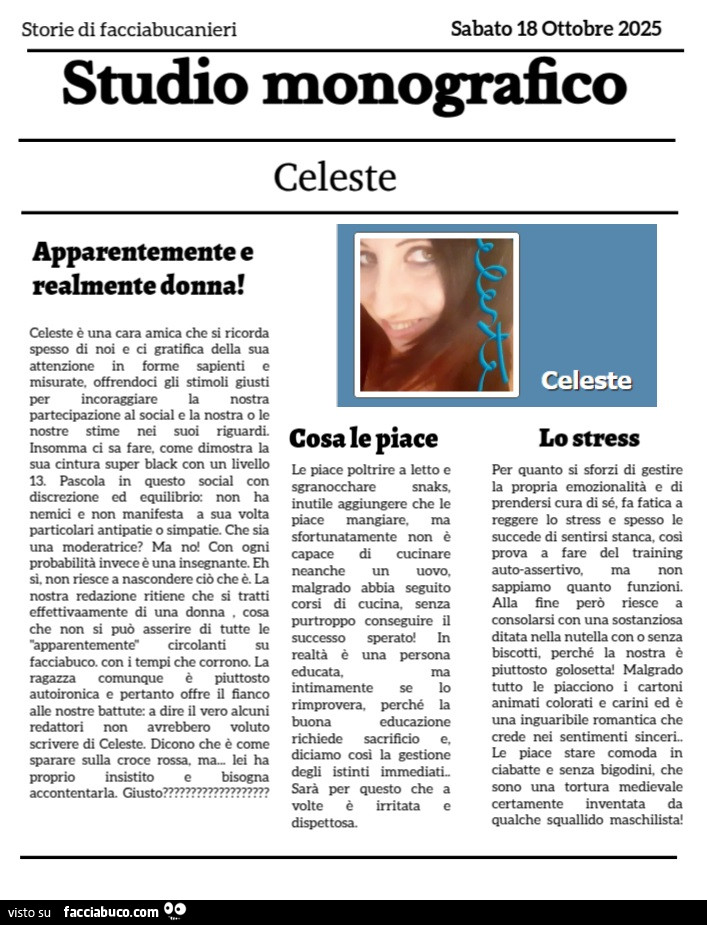 Monografia di Celeste