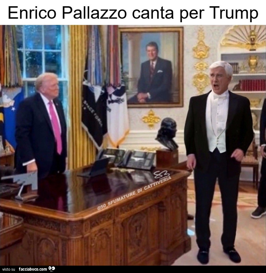 Enrico Pallazzo canta per Trump