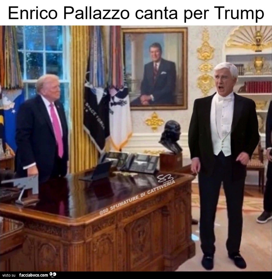 Enrico Pallazzo canta per Trump
