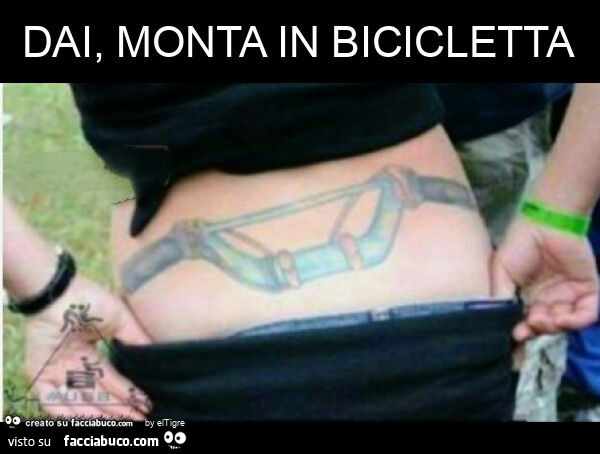 Dai, monta in bicicletta