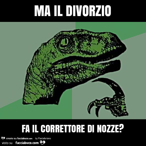 Ma il divorzio fa il correttore di nozze?