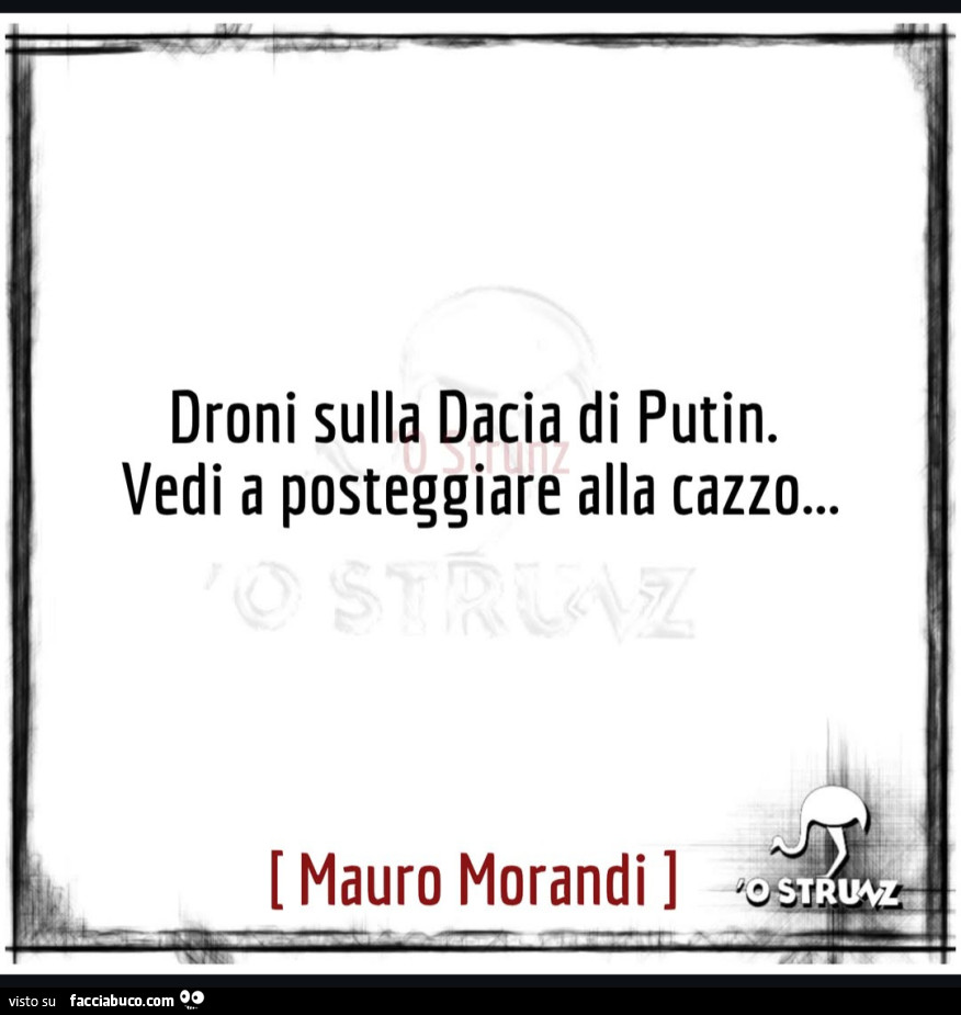 Droni sulla dacia di putin. Vedi a posteggiare alla cazzo