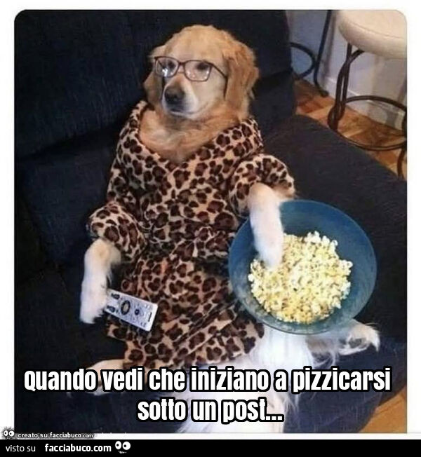 Quando vedi che iniziano a pizzicarsi sotto un post&hellip;