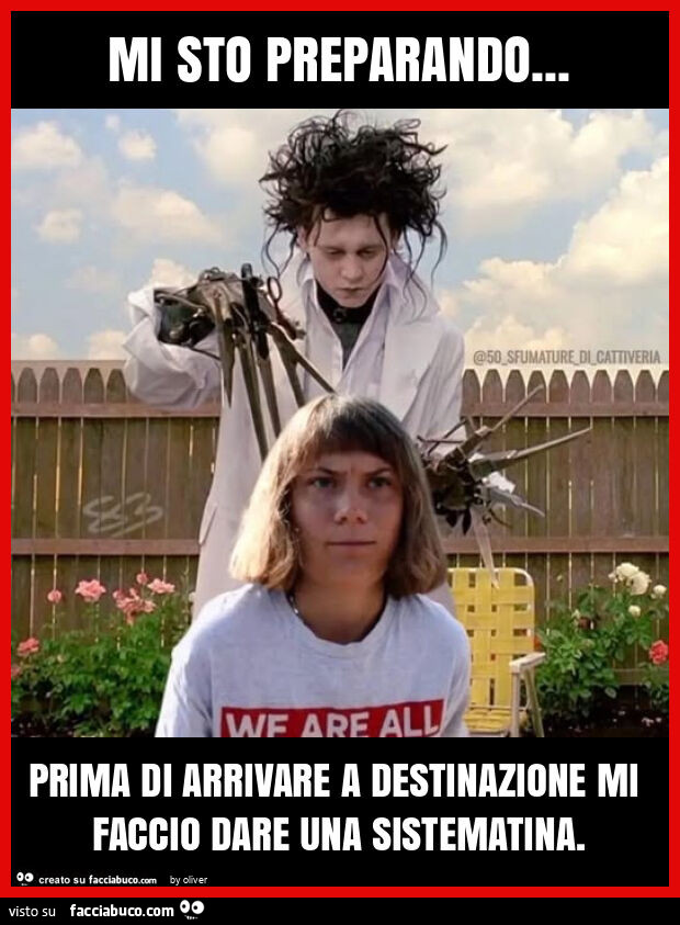 Mi sto preparando… prima di arrivare a destinazione mi faccio dare una sistematina