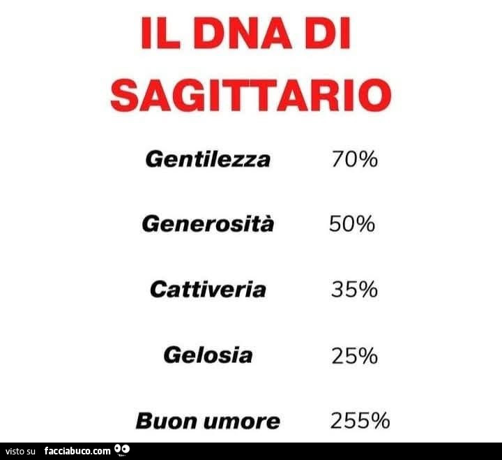 Il dna di sagittario