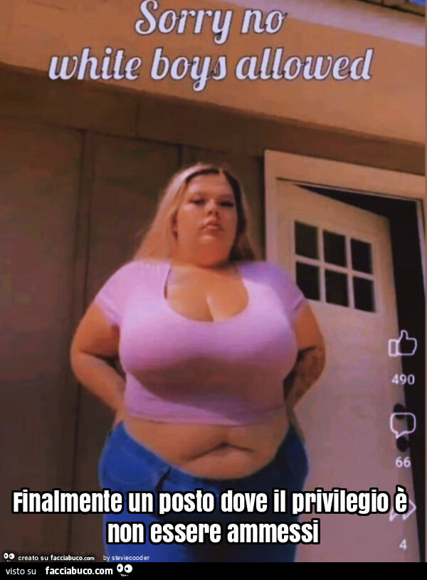 Finalmente un posto dove il privilegio è non essere ammessi