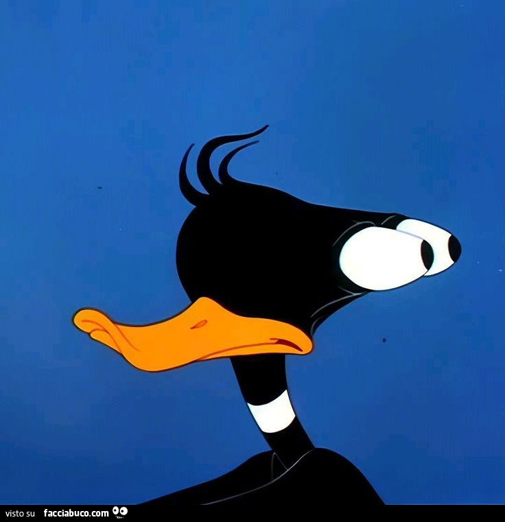 Duffy Duck occhi dietro la testa