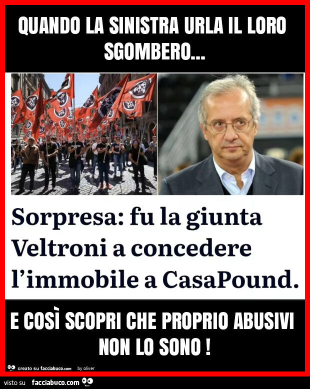 Quando la sinistra urla il loro sgombero&hellip; e così scopri che proprio abusivi non lo sono