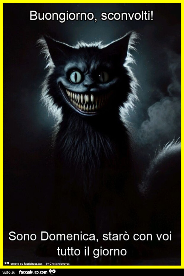 Buongiorno, sconvolti! Sono domenica, starò con voi tutto il giorno