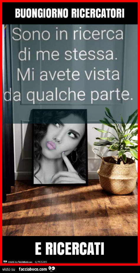 Buongiorno ricercatori e ricercati