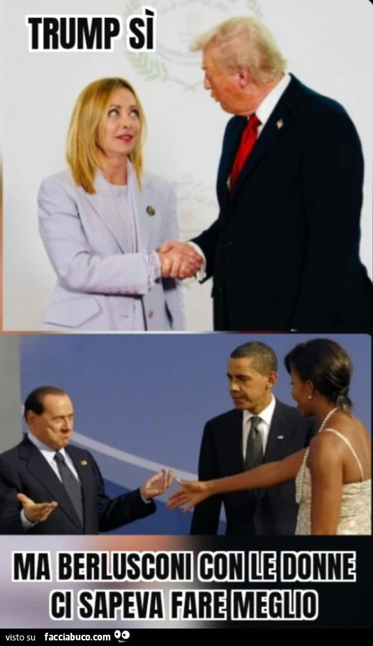 Trump sì ma berlusconi con le donne ci sapeva fare meglio