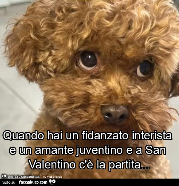 Quando hai un fidanzato interista e un amante juventino e a san valentino c'è la partita