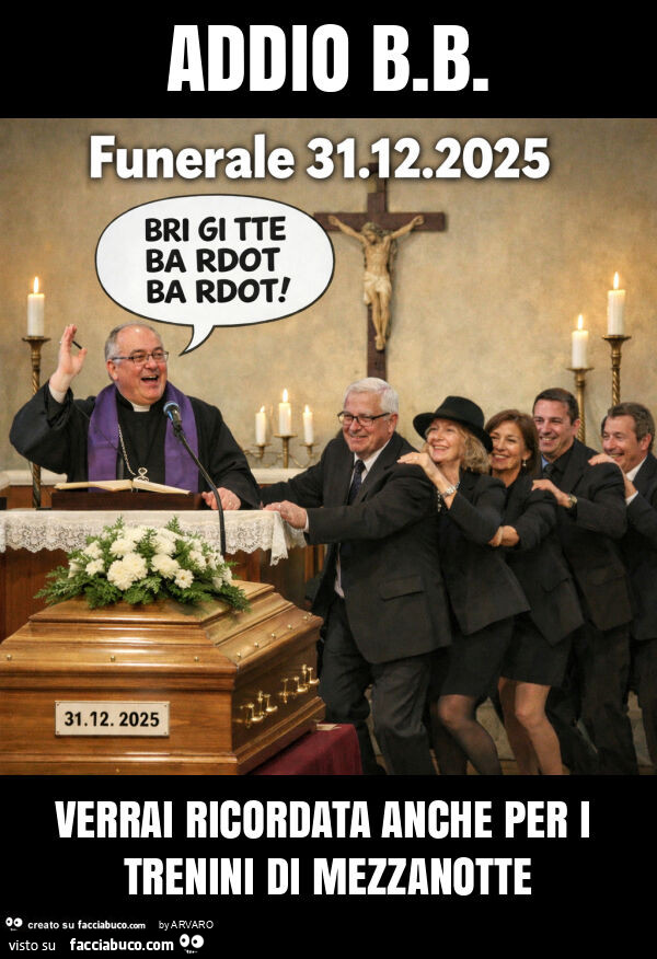 Addio b. B. Verrai ricordata anche per i trenini di mezzanotte