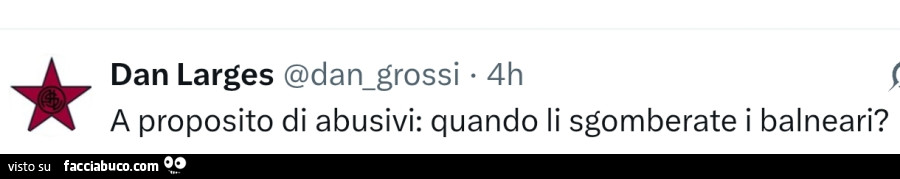 A proposito di abusivi: quando li sgomberate i balneari?