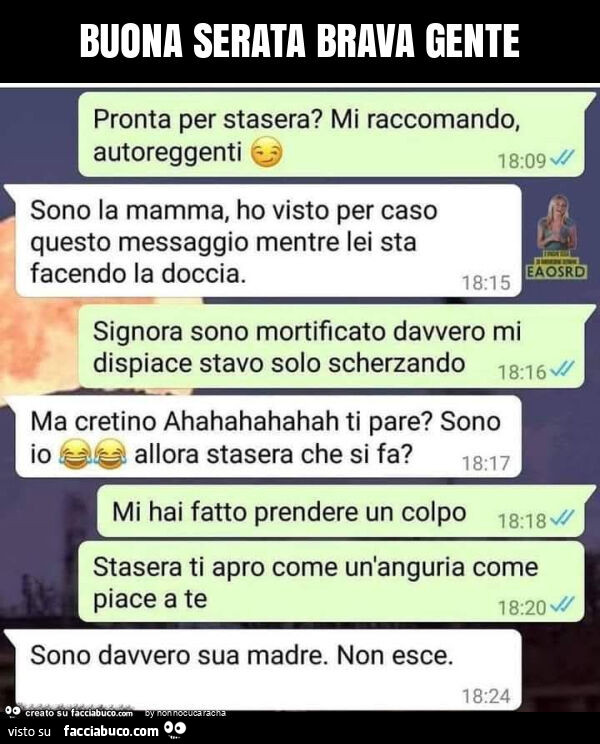 Buona serata brava gente