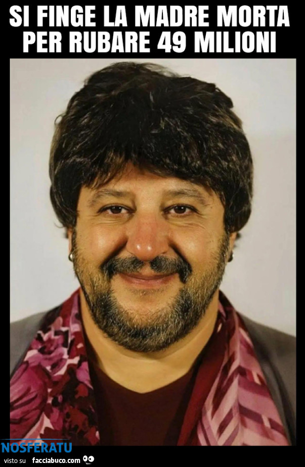 Si finge la madre morta per