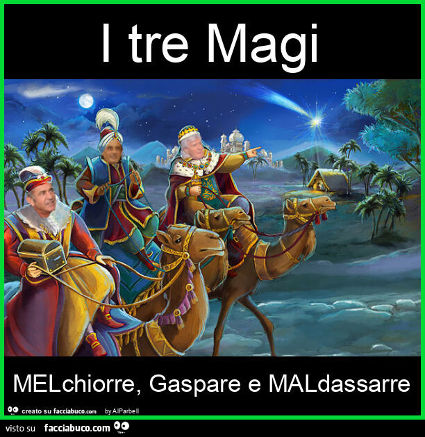 I tre magi melchiorre, gaspare e maldassarre