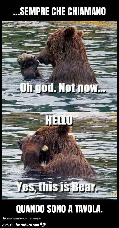 Sempre che chiamano quando sono a tavola