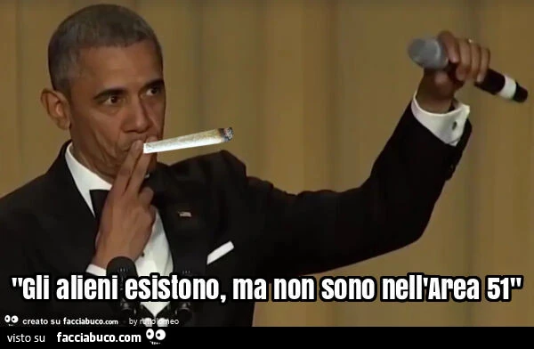 "gli alieni esistono, ma non sono nell'area 51"