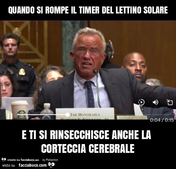 Quando si rompe il timer del lettino solare e ti si rinsecchisce anche la corteccia cerebrale