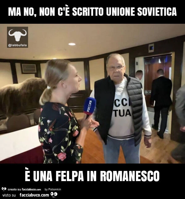 Ma no, non c'รจ scritto unione sovietica รจ una felpa in romanesco